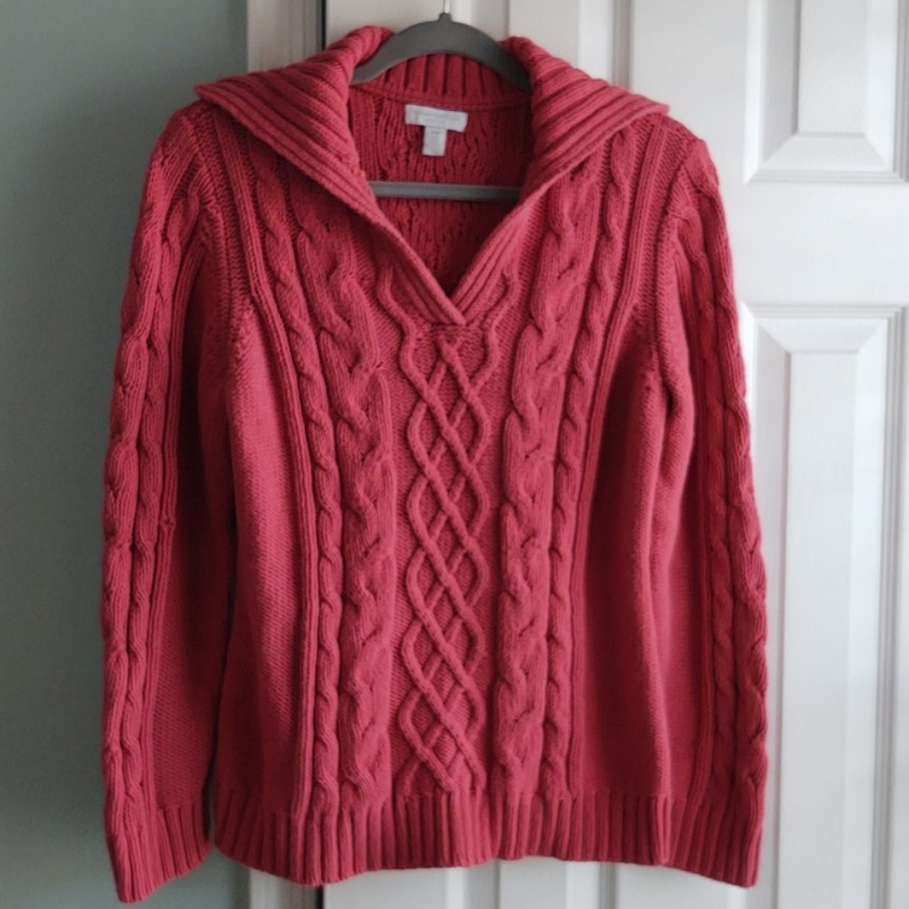 Charter Club coral sweater size medium